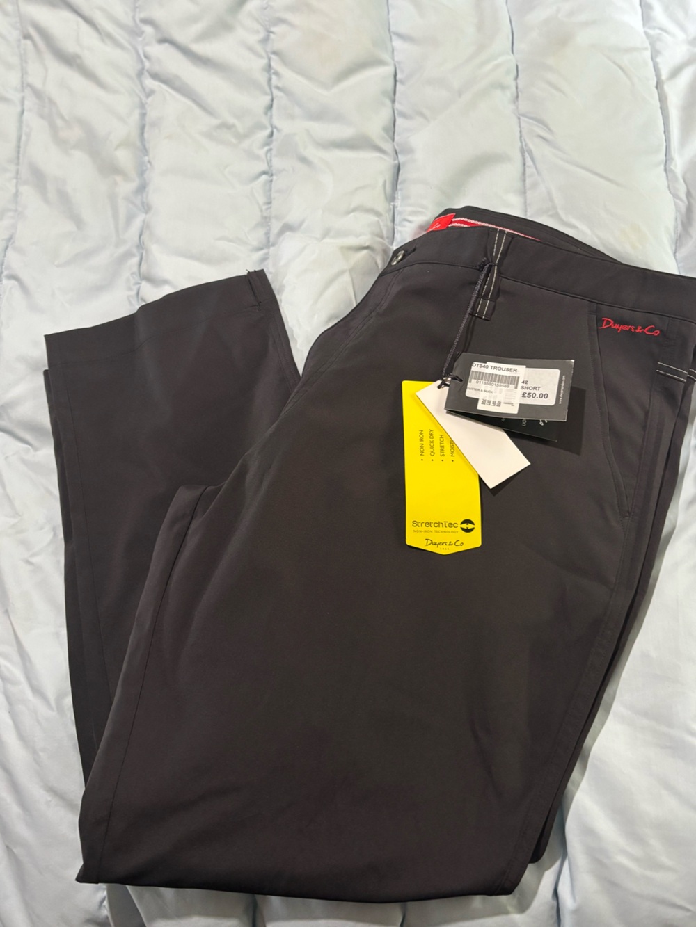Cutter & Buck Black Performance Stretch Chinos